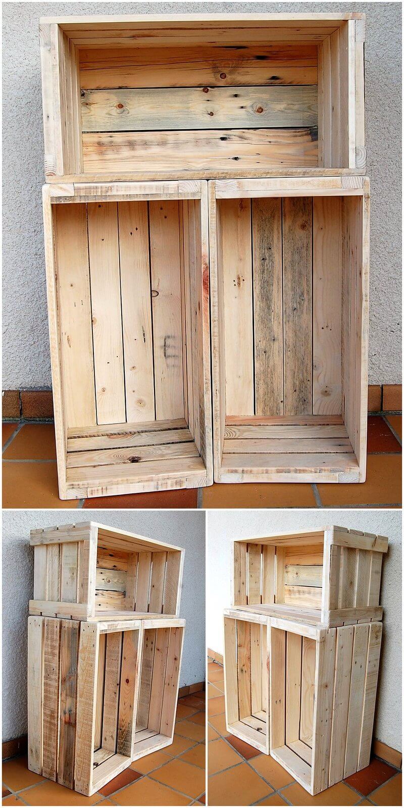 pallet fruit crates shelving
