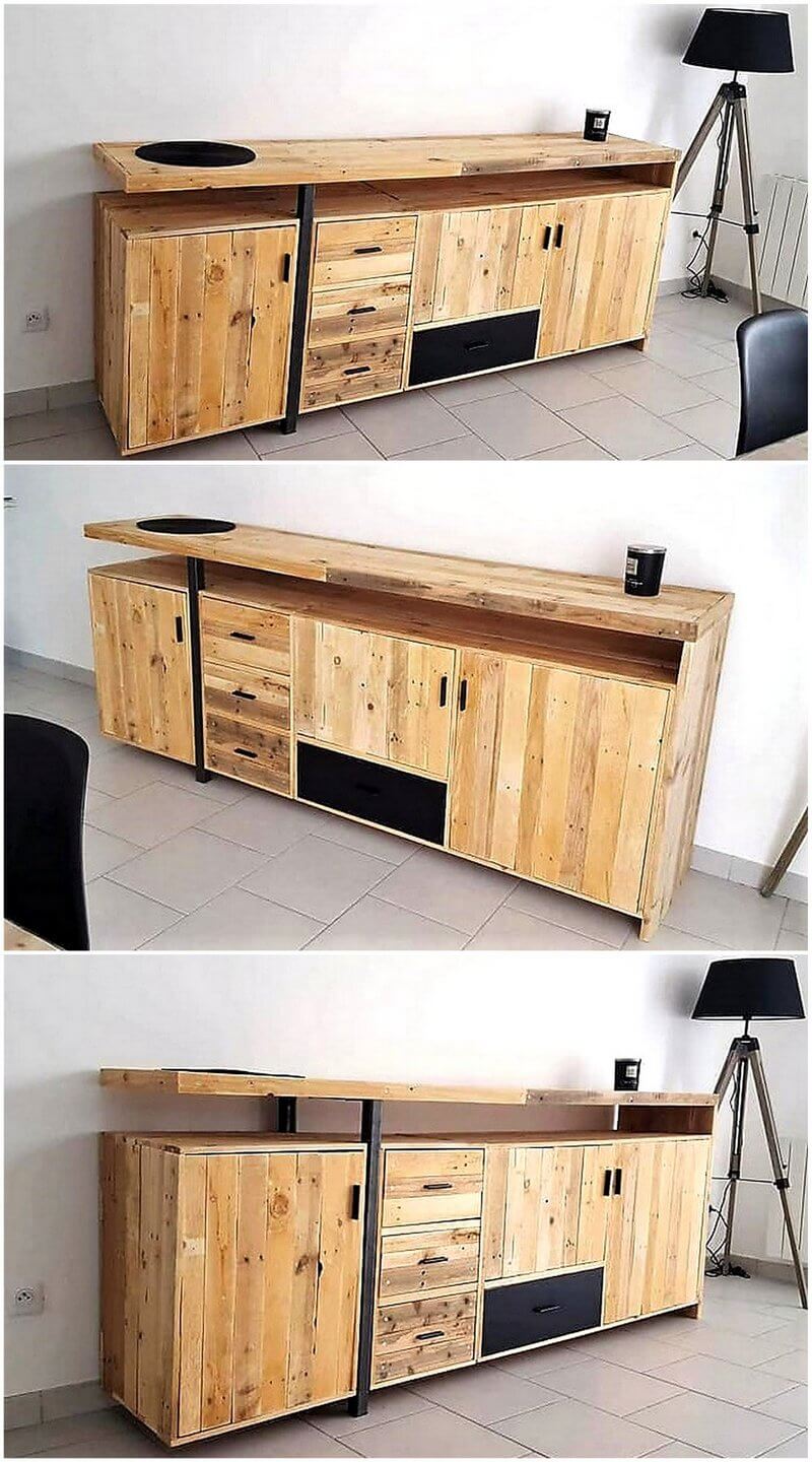 pallet media console idea