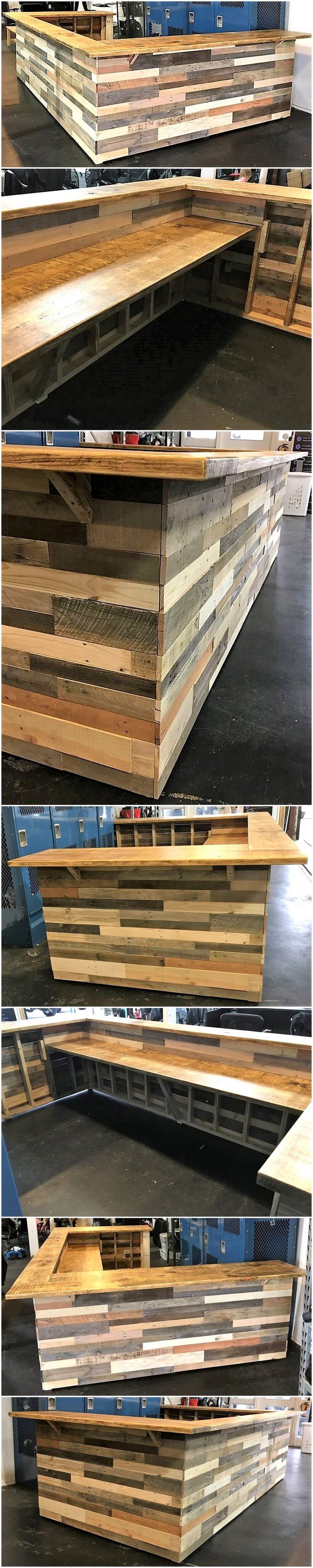 pallets wooden bar project
