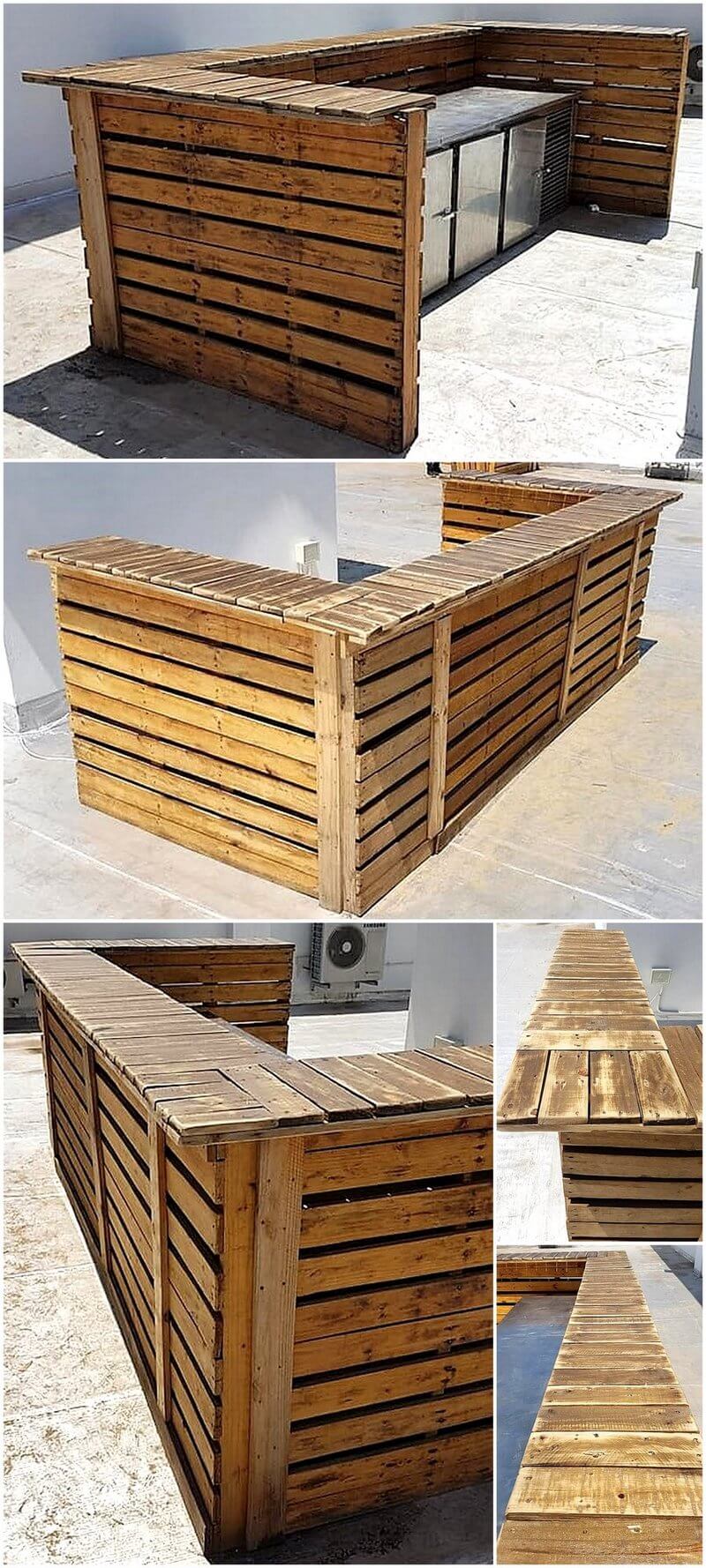 recycled wood pallet bar plan