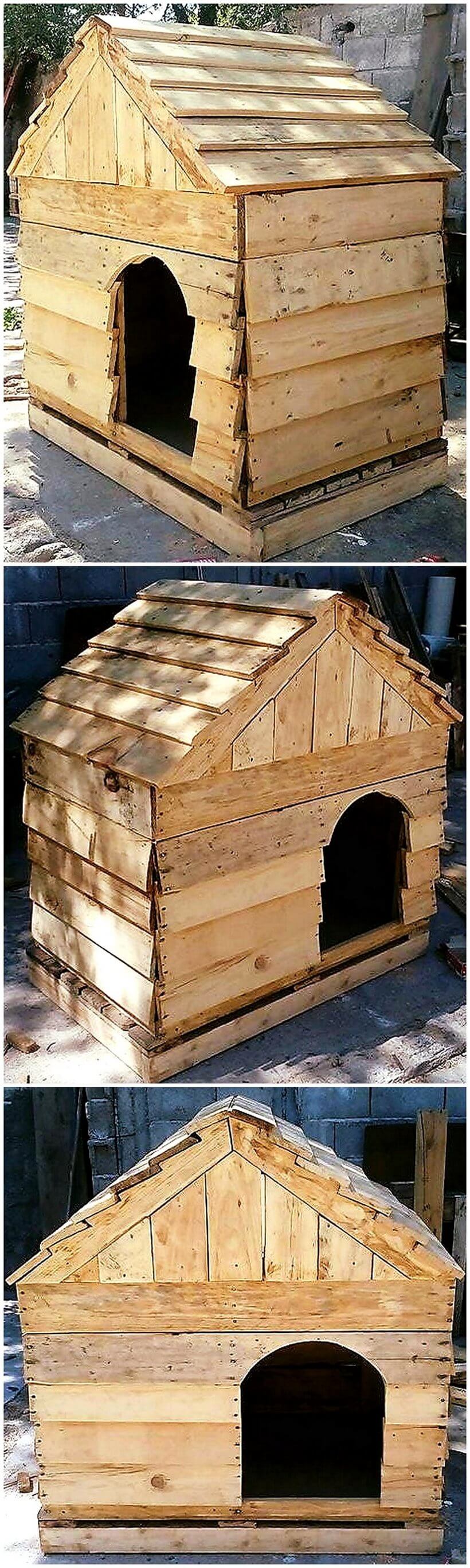 recycled wooden pallets dog house