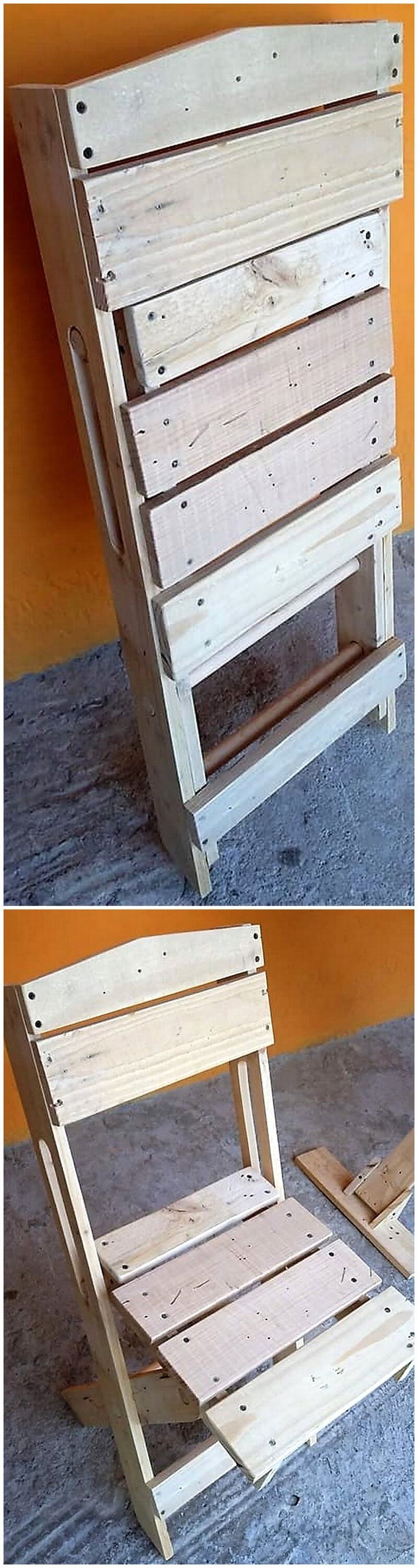 reused pallet folding chair