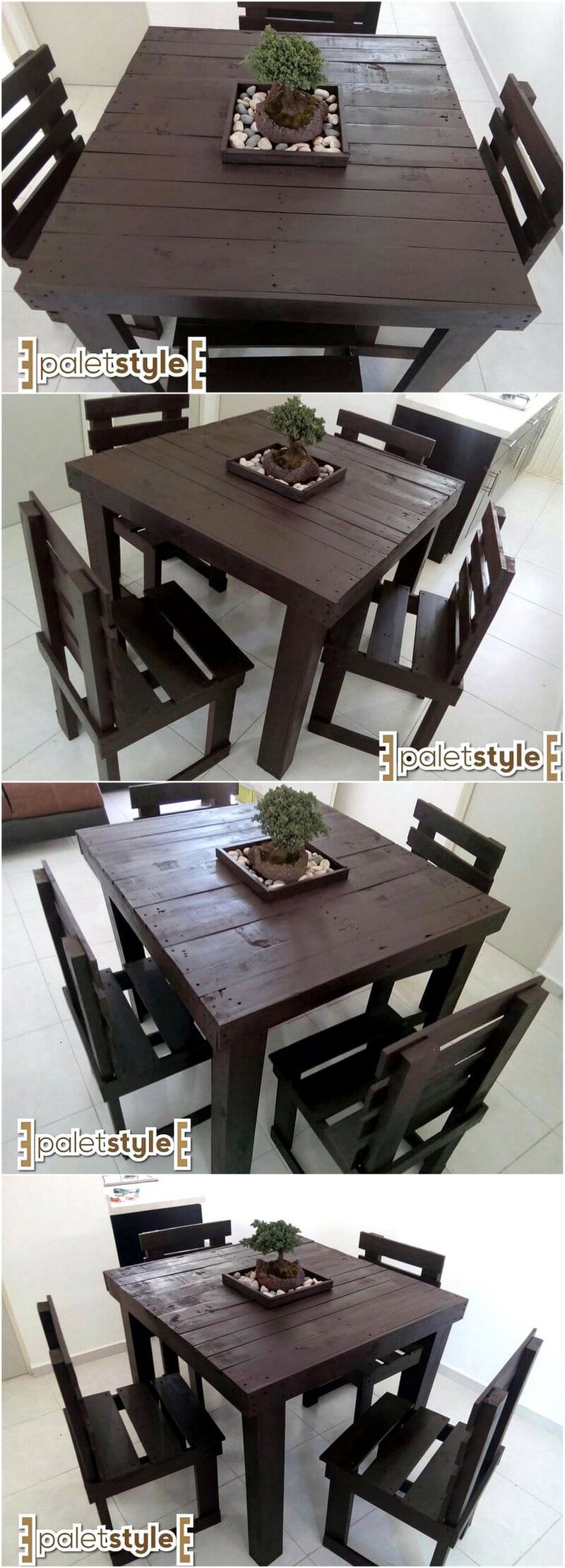 reused pallet furniture set