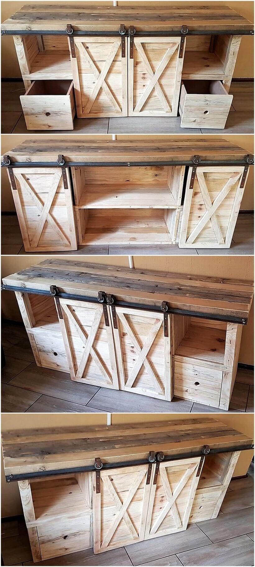 rustic tv stand out of pallets