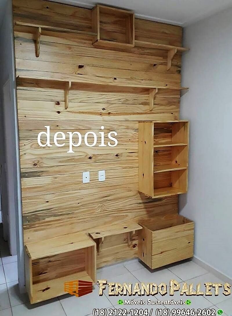 wood pallet media console