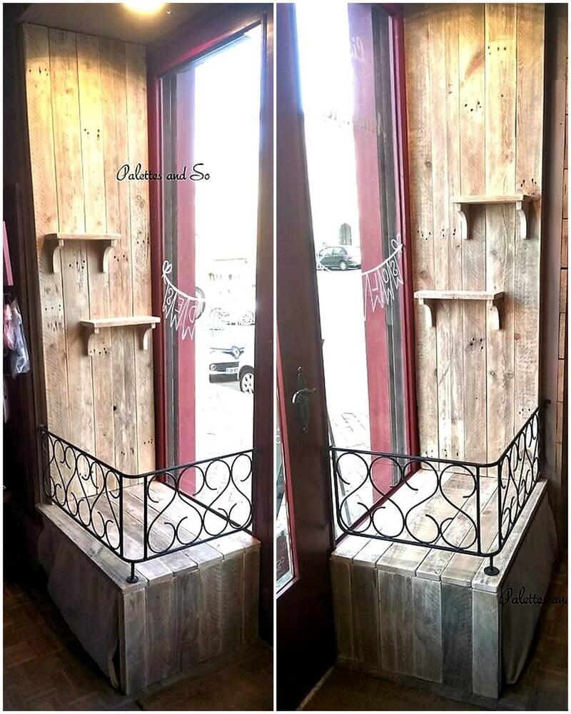 wood pallet shop display