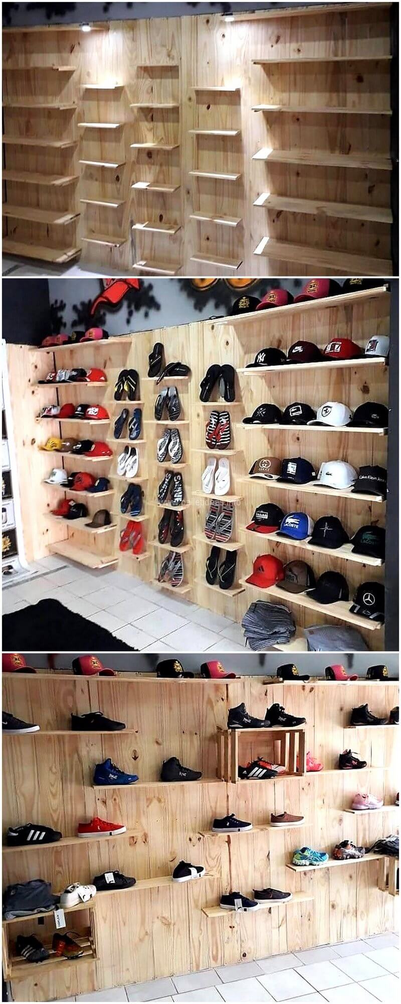 pallet storage shelving for shop