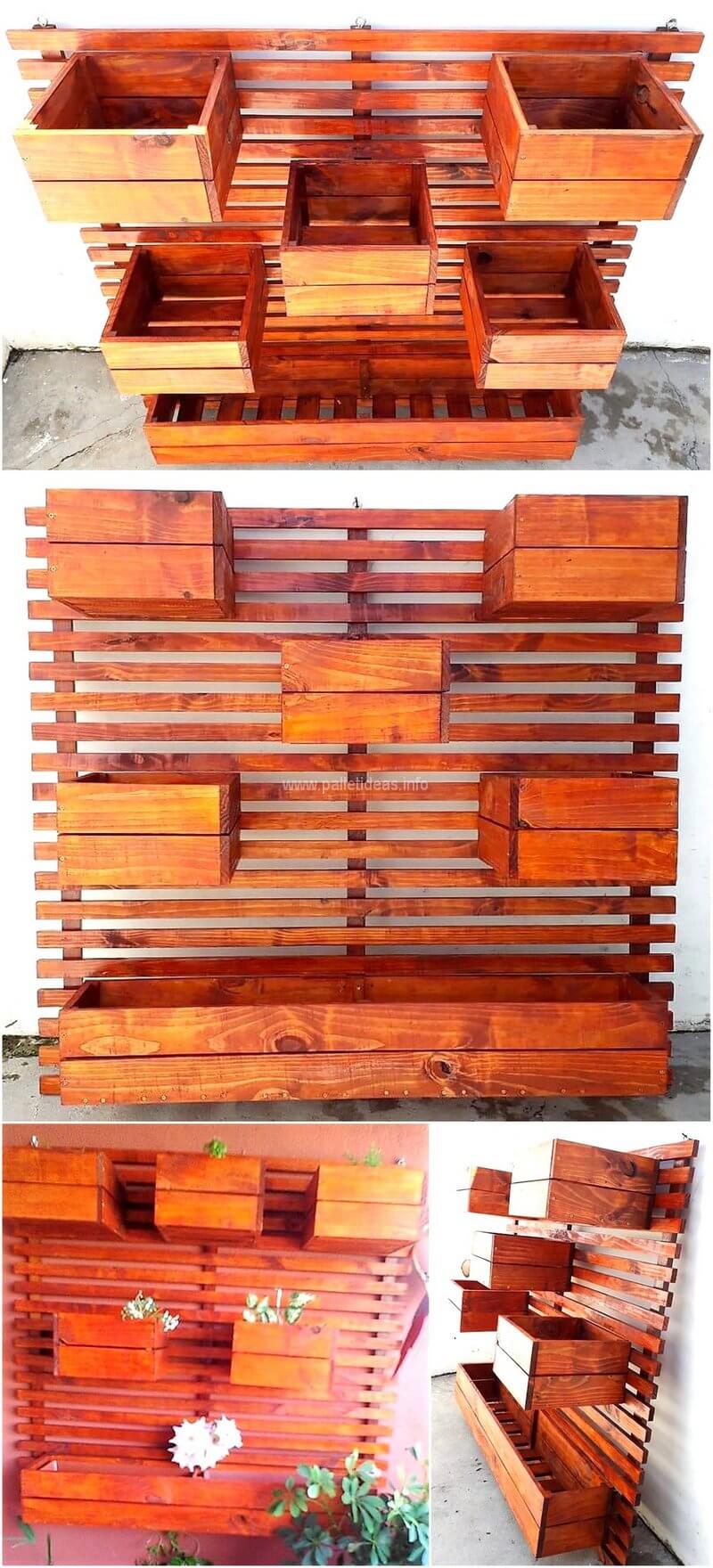 pallet wall decor planter