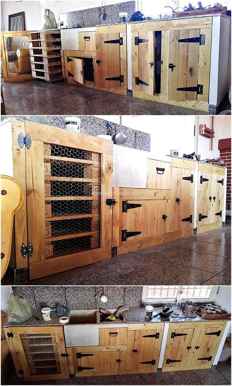 reused pallets kitchen