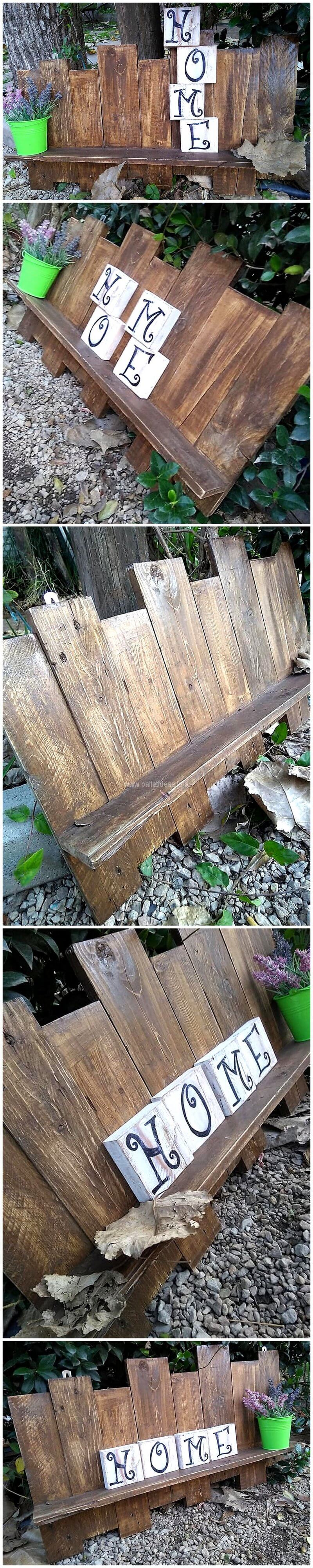wood pallet shelving art