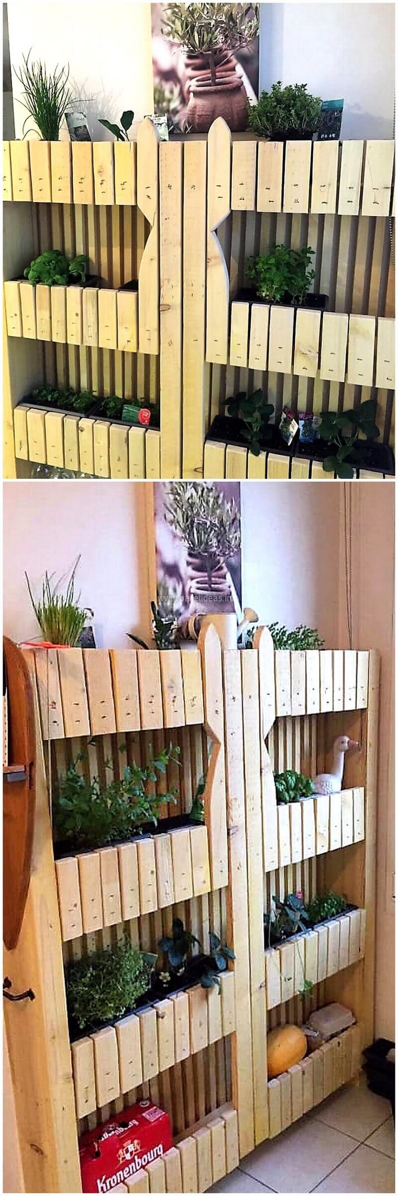 pallet entrance decor planter