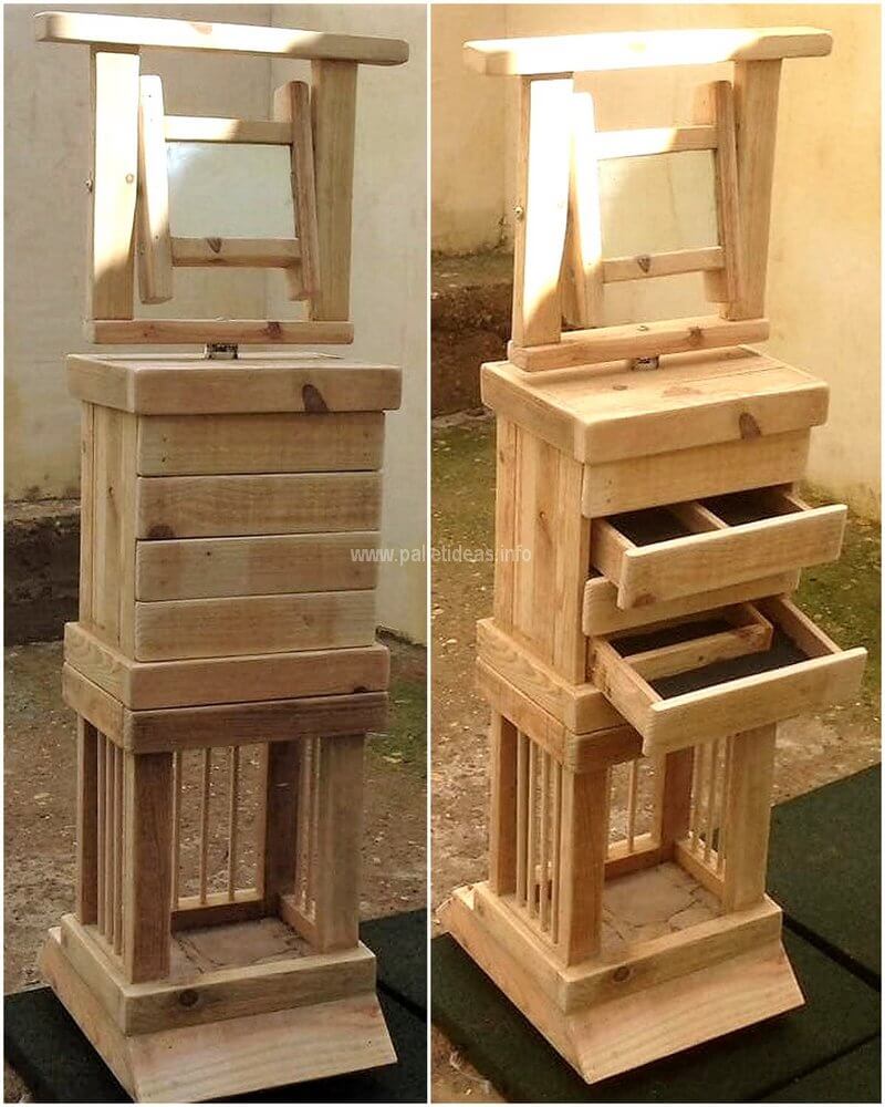 pallet rustic storage