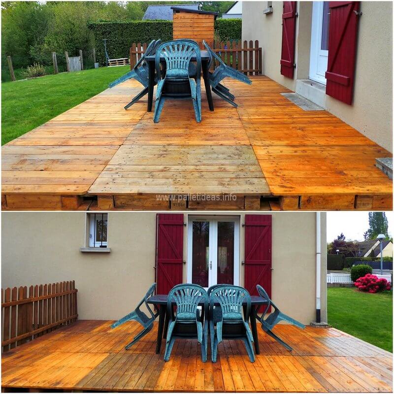 wood pallet garden terrace