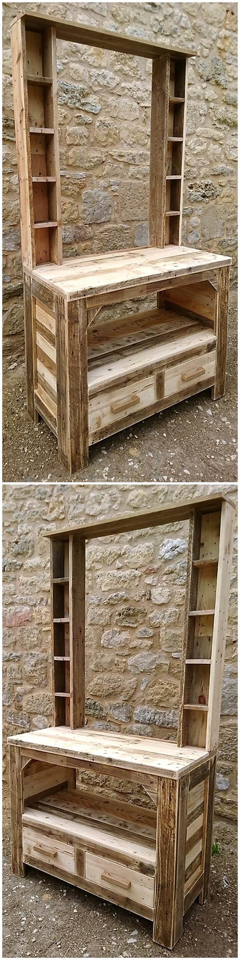 wooden pallet rustic vanity